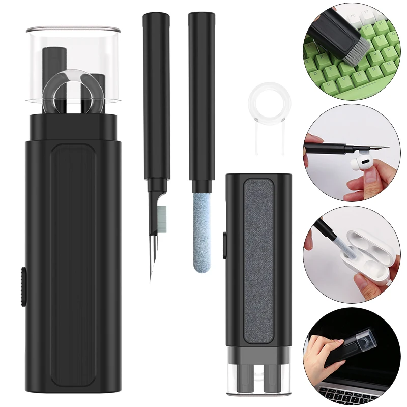 

6 in 1 Earphone Cleaner Brush Kit For Airpod Pro 3 iPad Camera Phone Tablet Laptop Computer Screen Cleaning Tools Keycap Puller