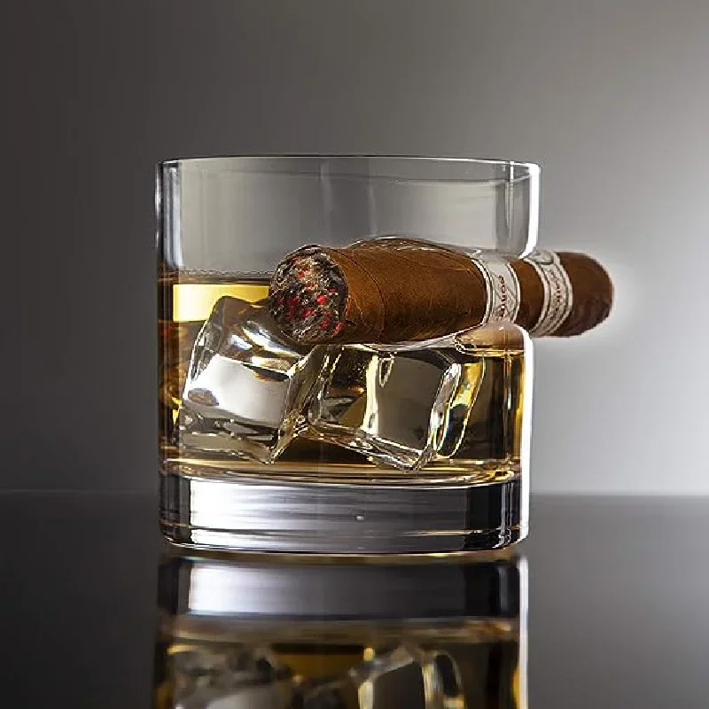 Фото Бессвинцовый стеклянный стакан для сигар Davidoff, круглый стакан для виски, барная посуда, экспорт №5