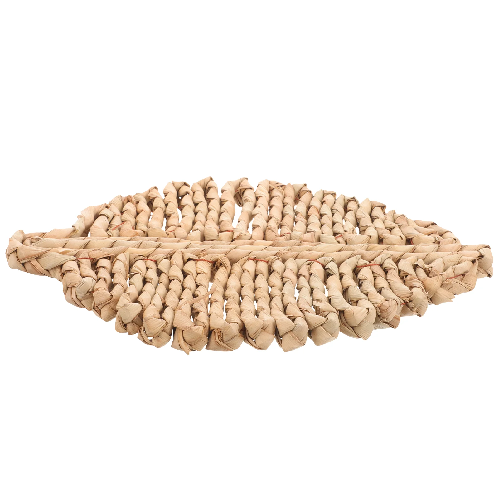 

Decorative Placemat Leaf Shaped Coaster Drinks Woven Coffee Table Leaf-shaped Straw