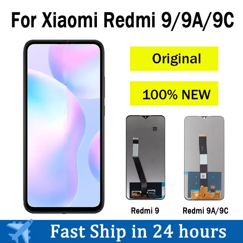 

100% NEW Original For Xiaomi Redmi 9A LCD Display Screen With Frame Touch Screen Assembly For Redmi 9A 9C 9 LCD Display Screen