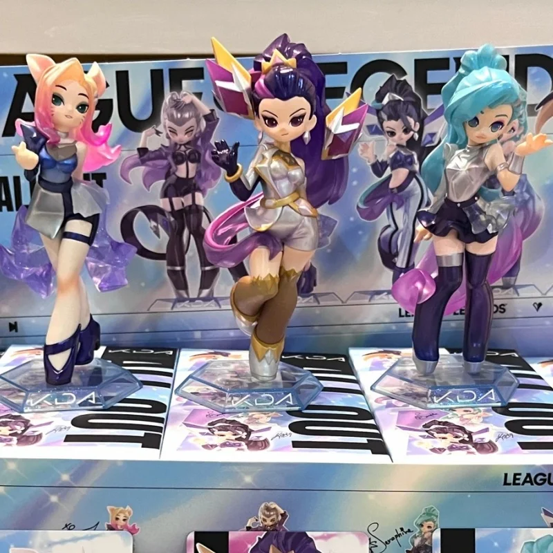 Фото POP MART Blind Box Mystery Box League Of Legends KDA All Out Series: Аниме-фигурки, украшения для рабочего стола, коллекционные подарки №4