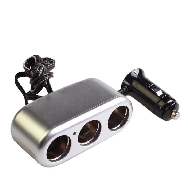 

Car Charger One To Three Power Distributor Socket Car Charger One with Three Cigarette Lighter Converter