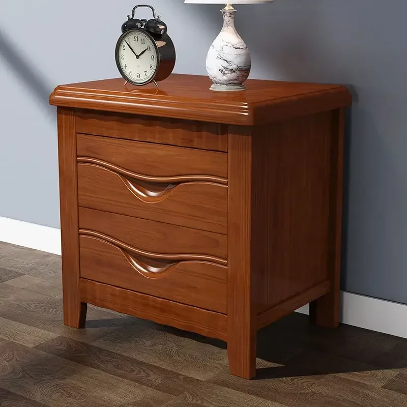 Деревянные удобные прикроватные тумбочки с ящиками для спальни небольшие