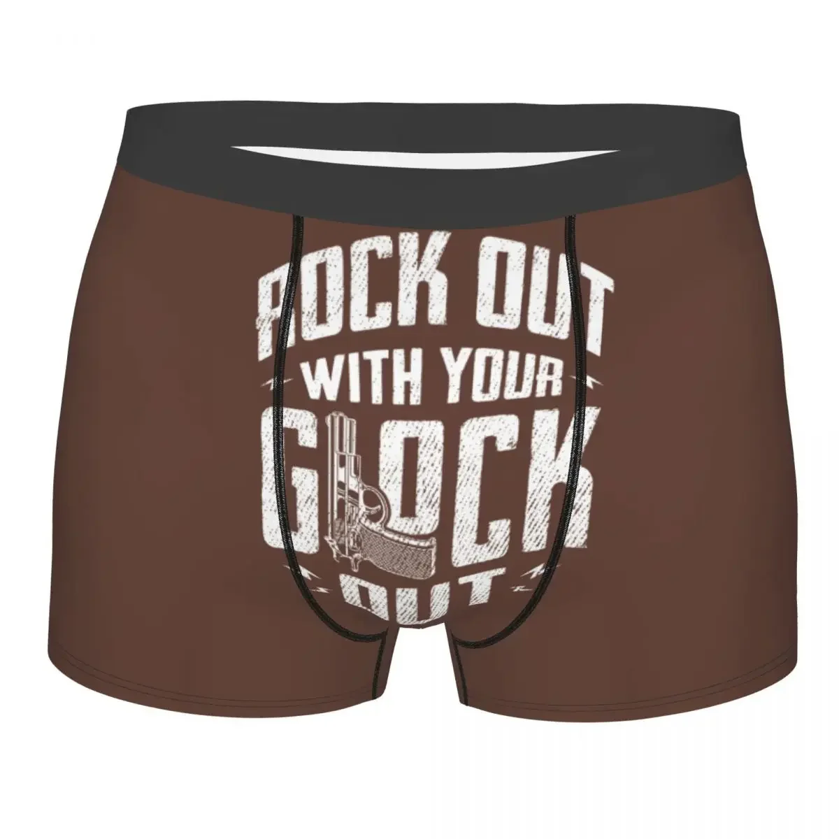 Пользовательские боксеры Rock Out With Your шорты мужские трусы с пистолетом из США