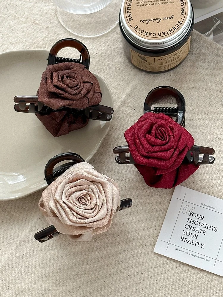 Am03 Новая китайская сетчатая заколка для волос с сушеными розами женская в стиле