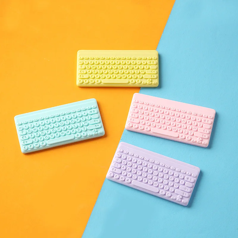 

4pcs Simulation Keypad Macron Diy Décor Cute Phone Case Resin Keyboard Kawaii Keychain Personality Creative Earrings Decoration