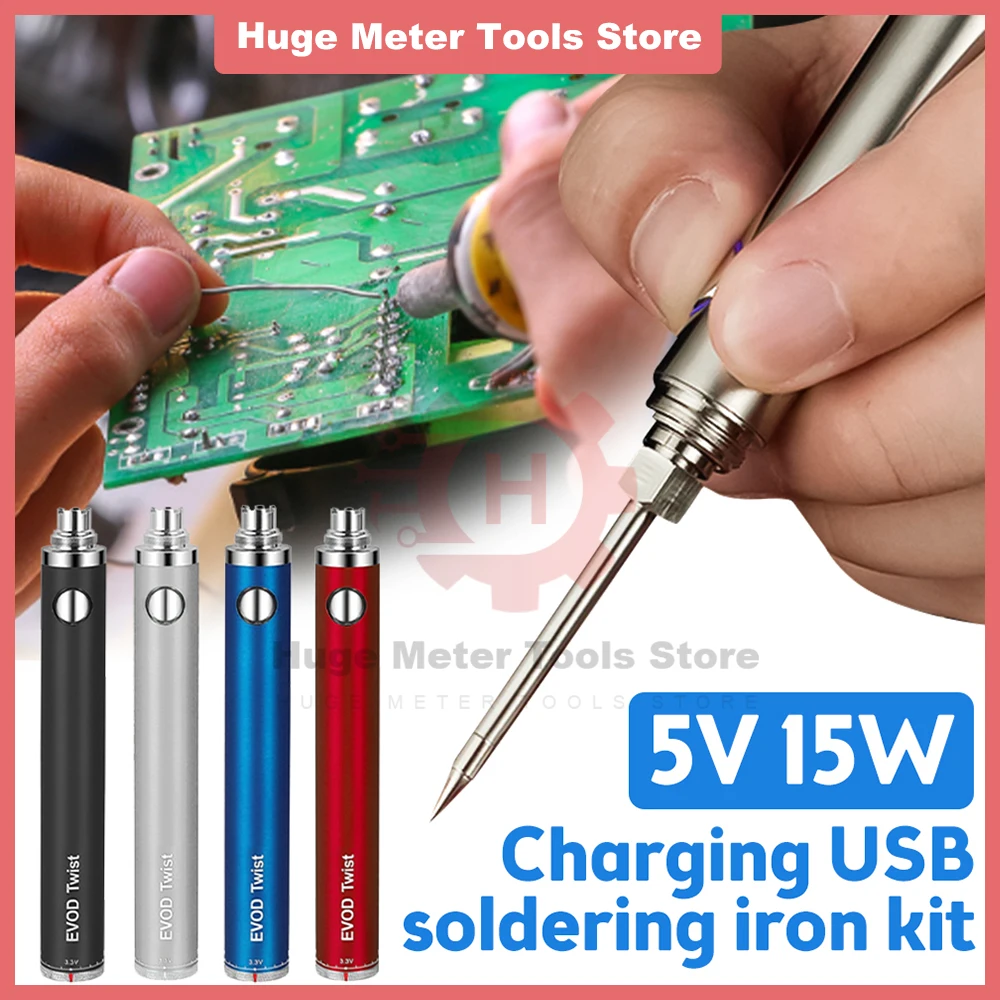 

5V 15W Soldering Iron Set Battery Powered Microelectronics Repair Welding Tools with Usb Charge Wireless Charging Solder Iron