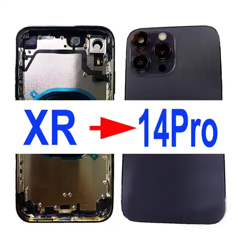 Корпус «сделай сам» для XR 11-14 Pro, задняя батарея, средняя рамка, замена для XS Like 14Pro, задняя крышка, X Max до iPhone 14 ProMax