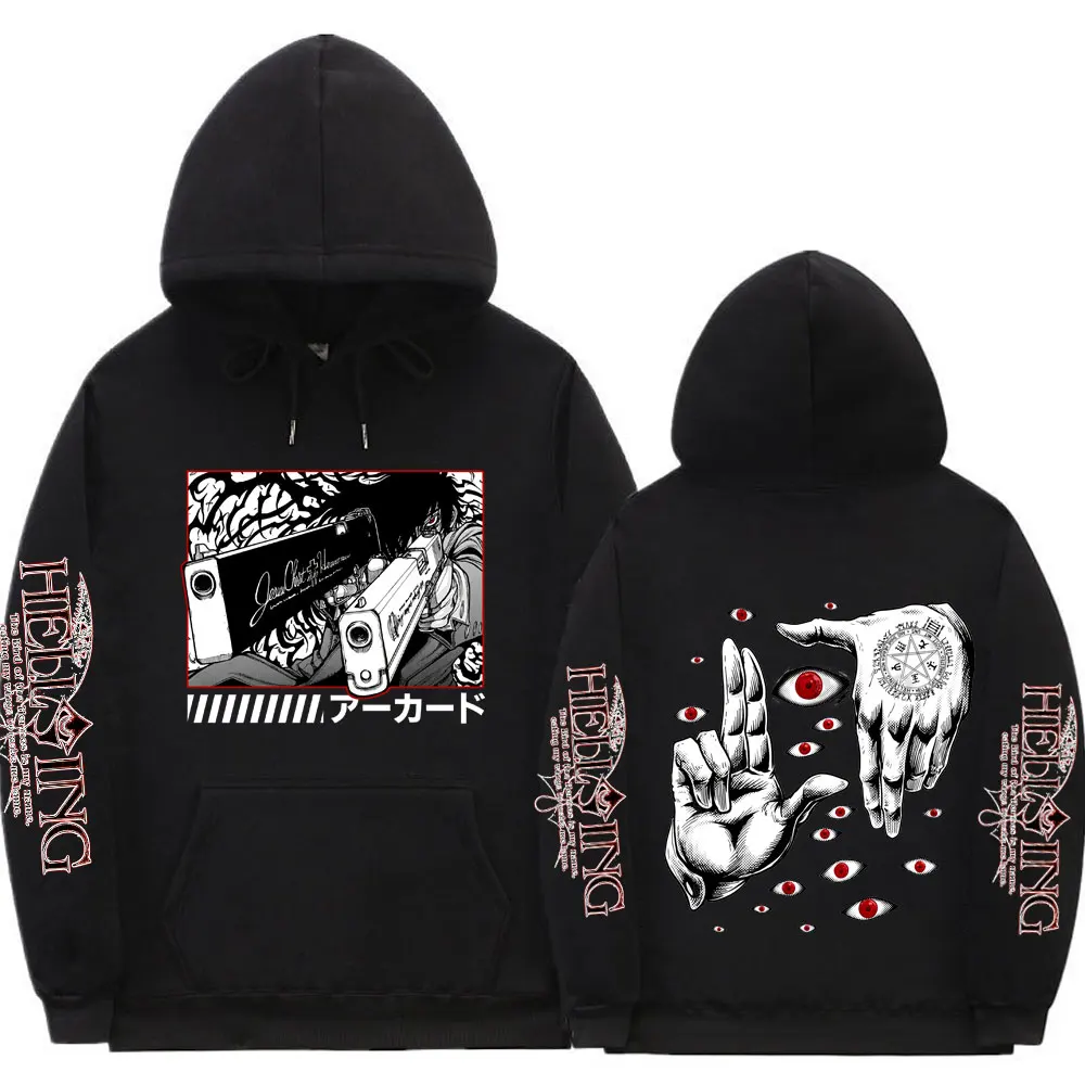 

Anime Hellsing Alucard Vampire Hunter Hoodie Men Women Fashion Casual Hoodies Novelty Male Sweatshirt Man Oversized Streetwear