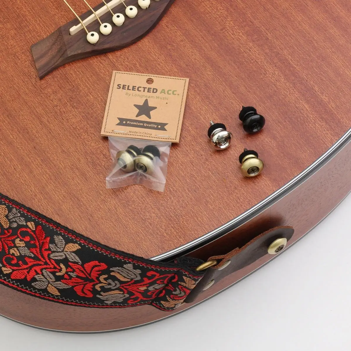 Замок для гитарного ремня 2 шт. металлическая кнопка гвоздь стреплок гитара