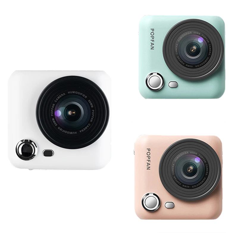 

New Creative Camera, Humidifier, Neck Fan, USB Desktop Spray Humidifier, Lazy Neck Fan