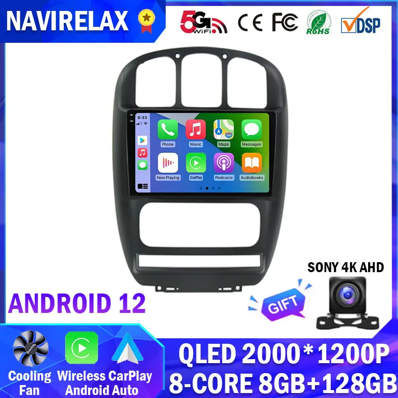 

Мультимедийный видеоплеер для Chrysler Grand Voyager RS 2000-2012, 10 дюймов, Android 12, GPS Serero BT IPS