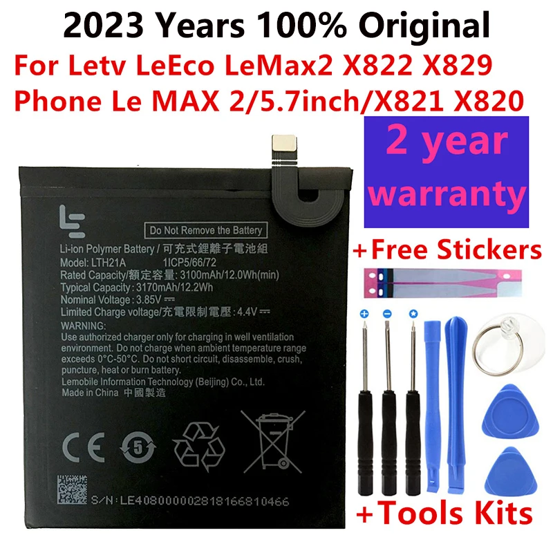 

100% Original LTH21A 3100mAh For Letv Le Max 2 /5.7inch/ x821 X820 Battery Batterie Bateria Accumulator AKKU+Free Tools