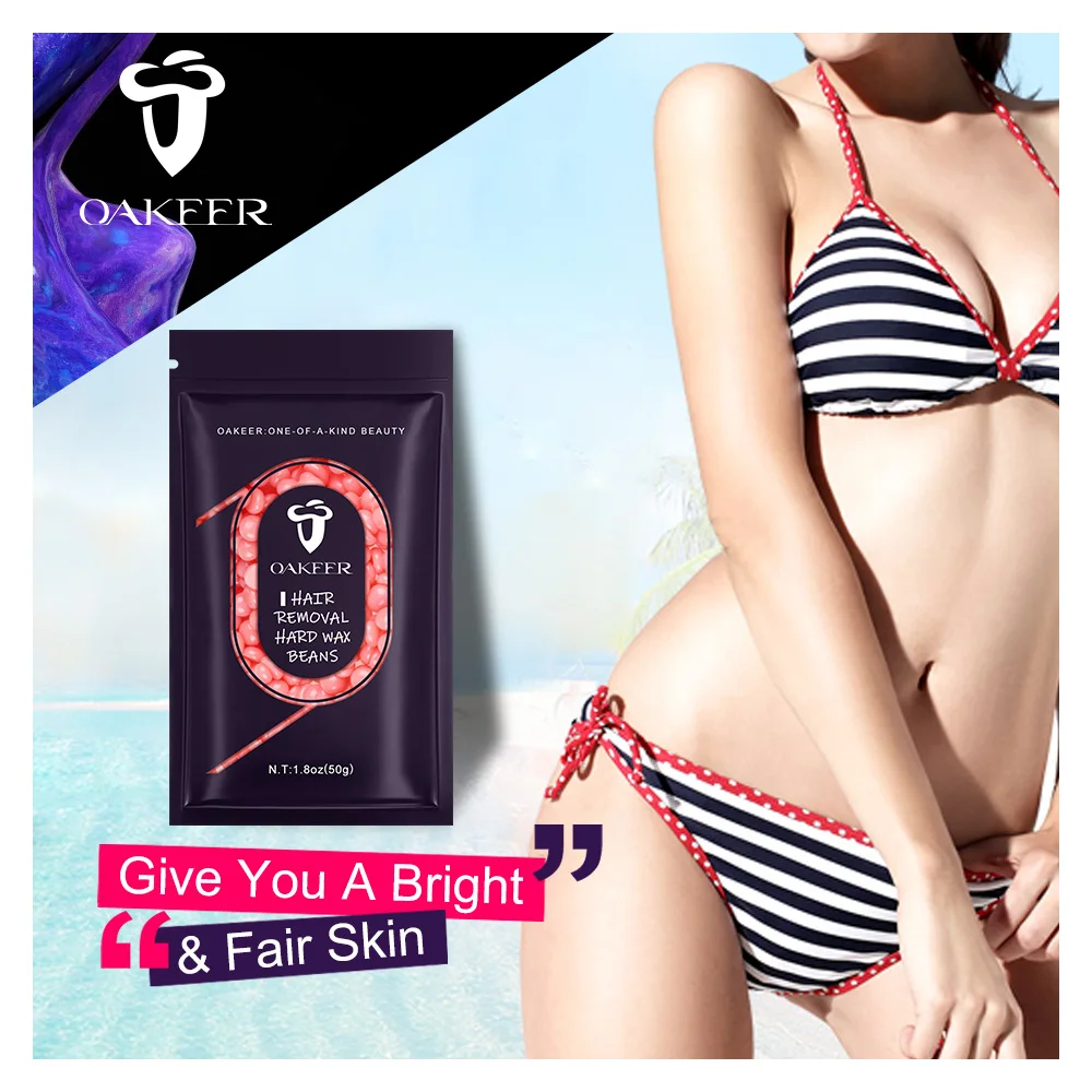 Воск для удаления волос в машине и на депиляционные полоски, 50 г, твердый воск для воскового нагревателя, красота лица для женщин Cera on.