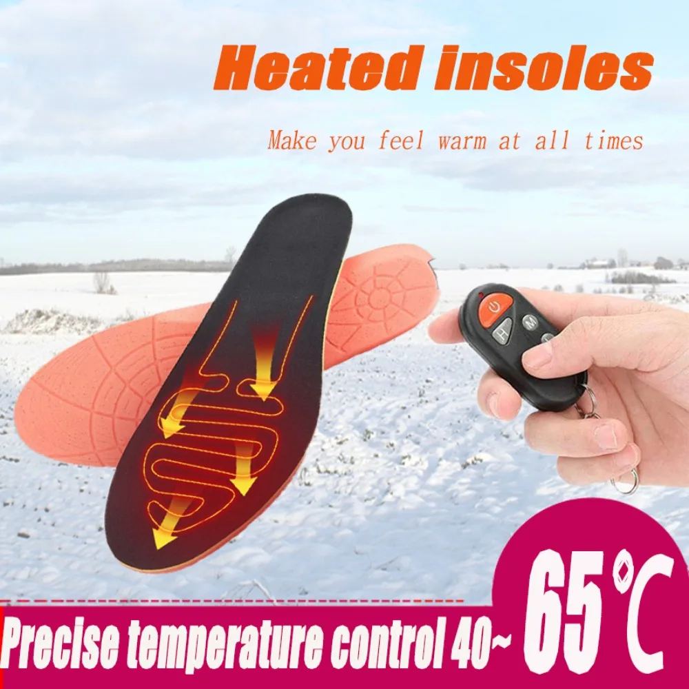 

Electrically Heated Insoles Can Be Wirelessly Controlled By Remote Control for Men and Women Hiking Fishing Warm Insoles