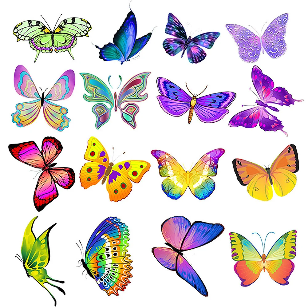 

100pcs Butterflies Scrapbook Stickers Luggage Sticker Butterflies Window Clings Washi Planner Sticker