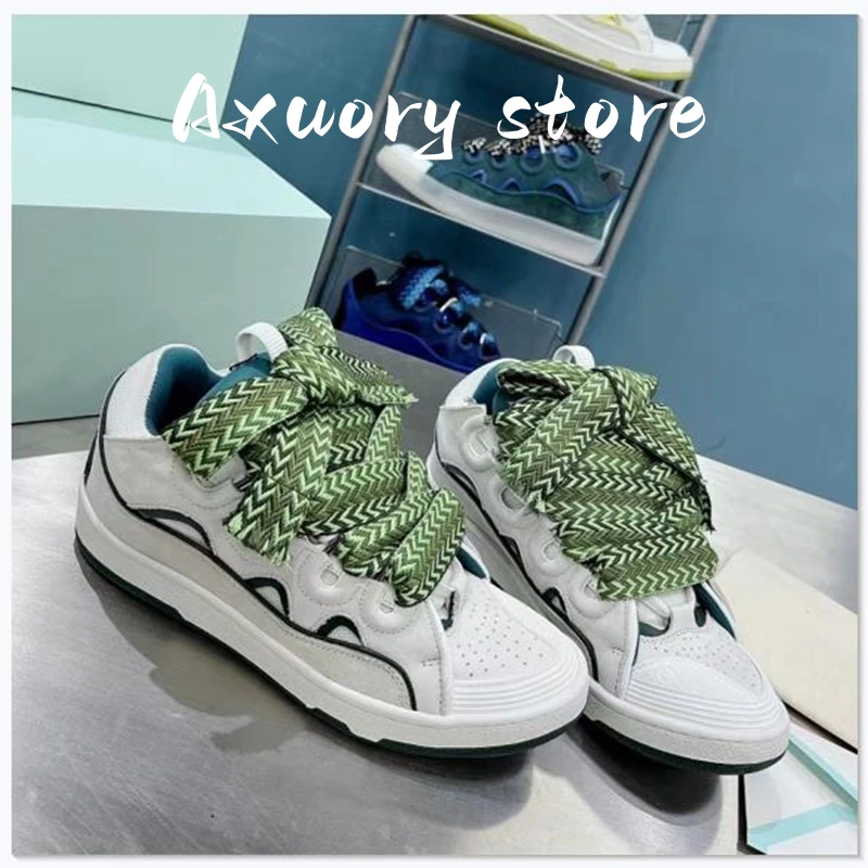 2023 Men's Women's Sports Shoes Casual Shoes Sneakers Colorful Large Shoelaces Mixed Color Patchwork Daddy Shoes Breathable