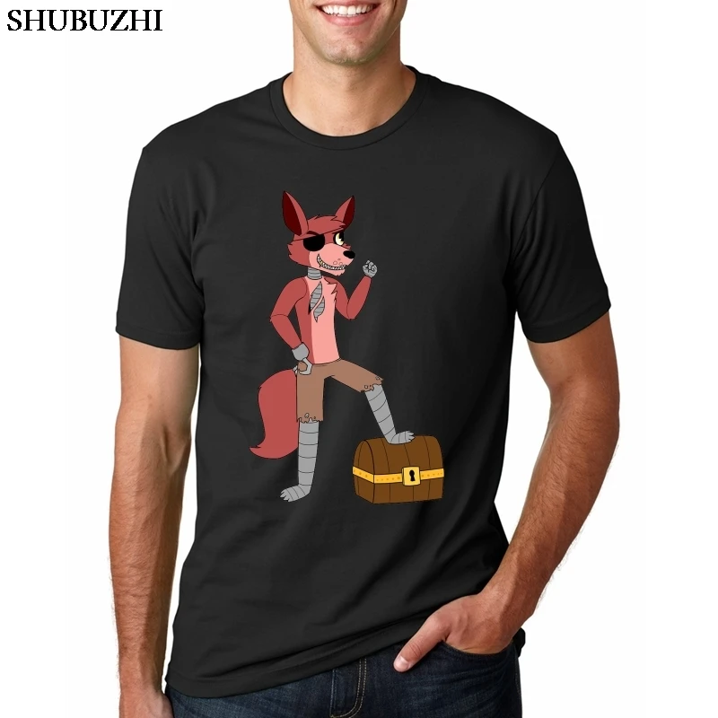 

Cute FNAF Plush Foxy T Shirts mens Hip Hop T-Shirt Children 100% Cotton O-Neck tshirts Man kids Brand garment Teenage Boys