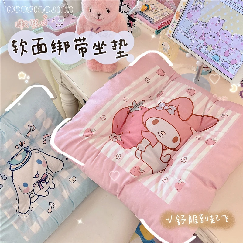

40 см Kawaii Sanrio плюшевая My Melody Kuromi Cinnamoroll мультяшная Милая осенняя и зимняя теплая подушка офисное кресло утолщенная подушка