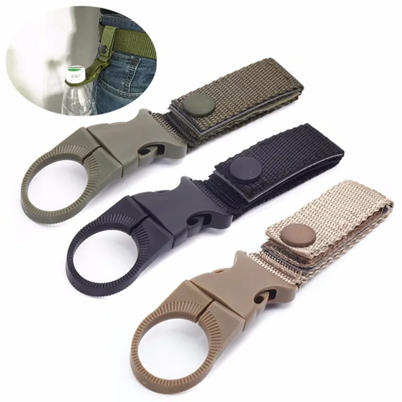

1pc Molle Backpack Buckle Tactical Webbing Water Bottle Hanging Buckles Climbing Carabiner EDC Outdoor Tools Hiking Camping Gear