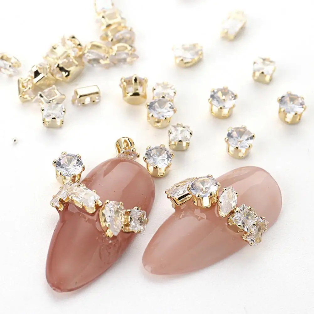 

1 Set Nail Ornament Exquisite Shape Rust-proof Metal Delicate All-Purpose 3D Nail Charms Manicure Designs Beauty Supplies