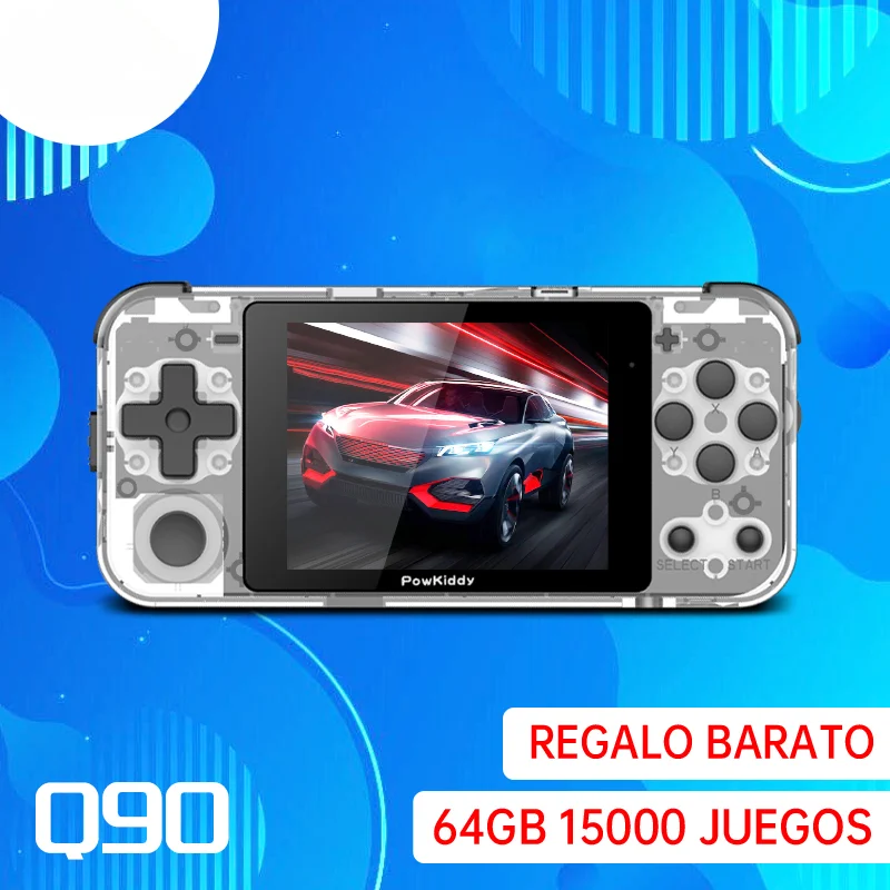 

Портативная игровая консоль Q90, 3-дюймовый IPS экран, двойная открытая система, 16 симуляторов, ретро PS1, подарок для детей, 3D новые игры