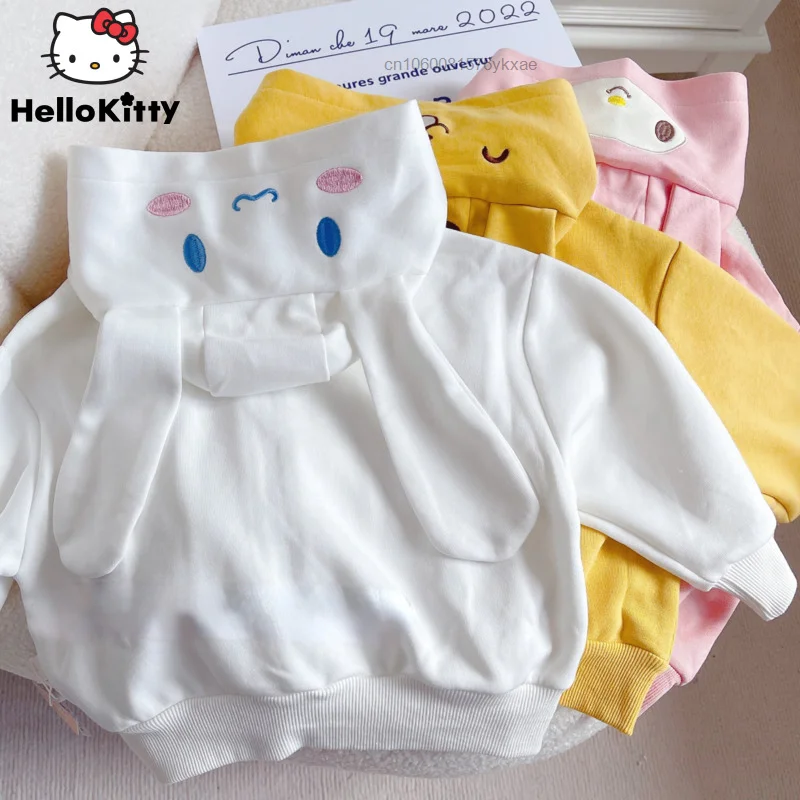 

Детская толстовка Sanrio Kuromi Cinnamoroll, 2 шт., милый Свитшот My Melody, куртки для маленьких мальчиков и девочек, пальто с длинным рукавом, толстовка, оде...