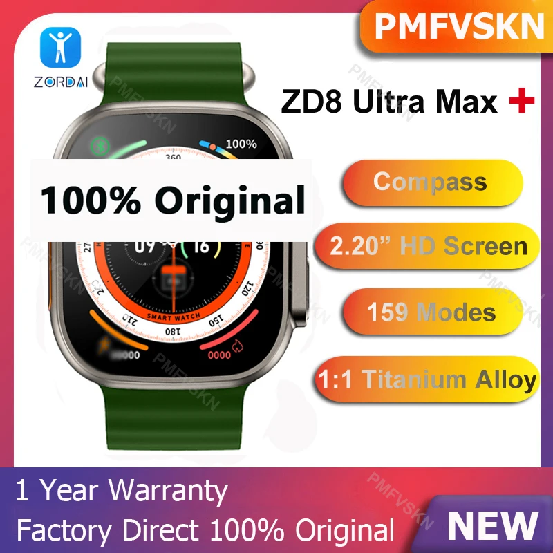 

2023 ZD8 Ultra Max Plus Smart Watch Series 8 49mm Case 2.20" Screen Bluetooth Call NFC ECG IP68 Waterproof Sport Men Smartwatch