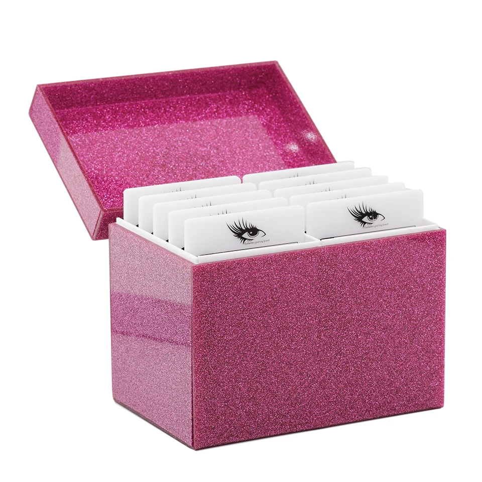 Большой Мраморный пылезащитный поддон для наращивания ресниц коробка хранения