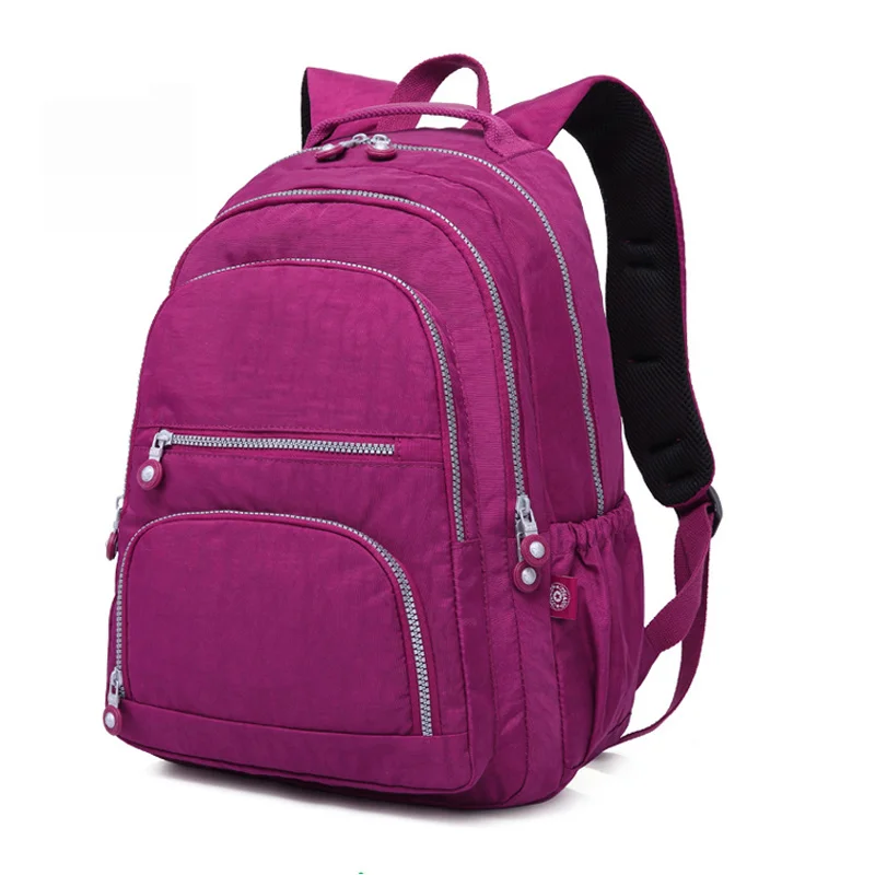 

School Bag for Teenage Girls 2023 Mochilas Para Mujer Women's Backpack Nylon Waterproof Laptop Bagpack Designer Black