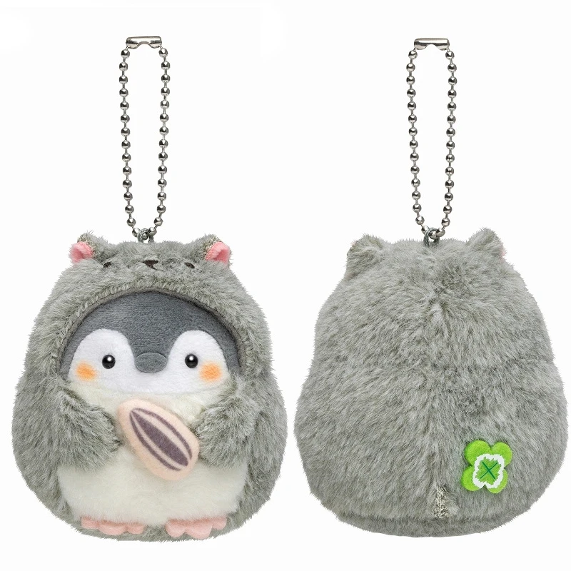 8/12cm Cute Penguin Plush Doll New Cartoon Animal Toys Kawaii Anime Hamster Key Chain Ring Bag Pendant Gift For Girls - купить по