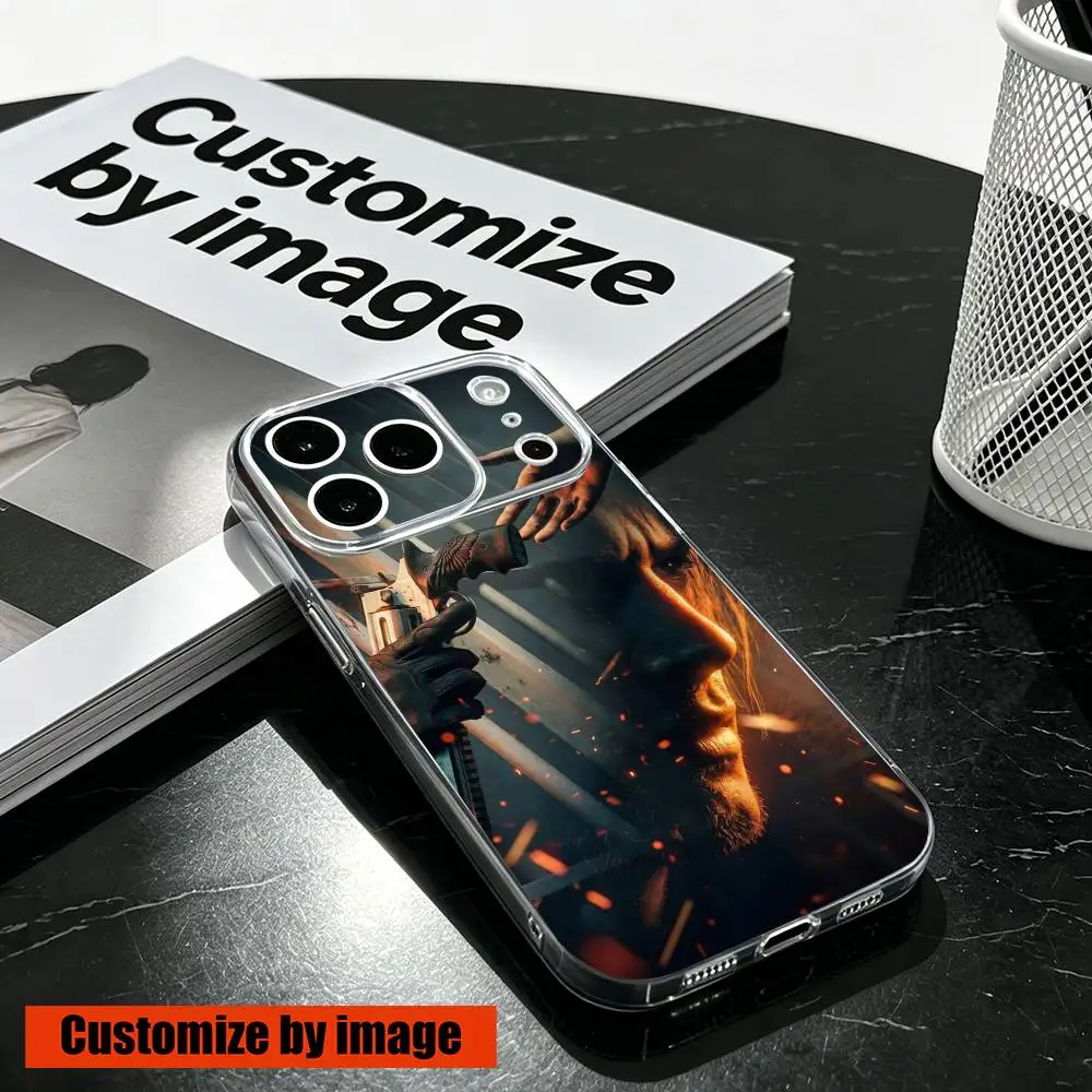 Фото Чехол для телефона Resident Evil Leon K-Kennedy для iPhone 17 16 15 14 13 12 11 Mini Pro Max Plus, прозрачный №1