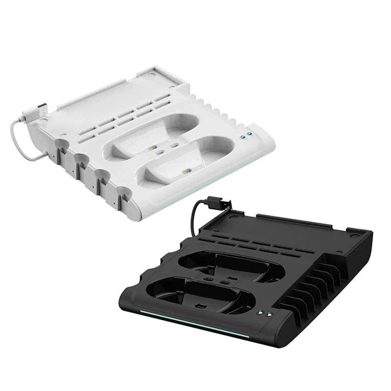 

2022 New For Switch OLED Charger 6 Port Controller Charging Dock Station for Switch Holder Charger with 8 Game Slots Storage