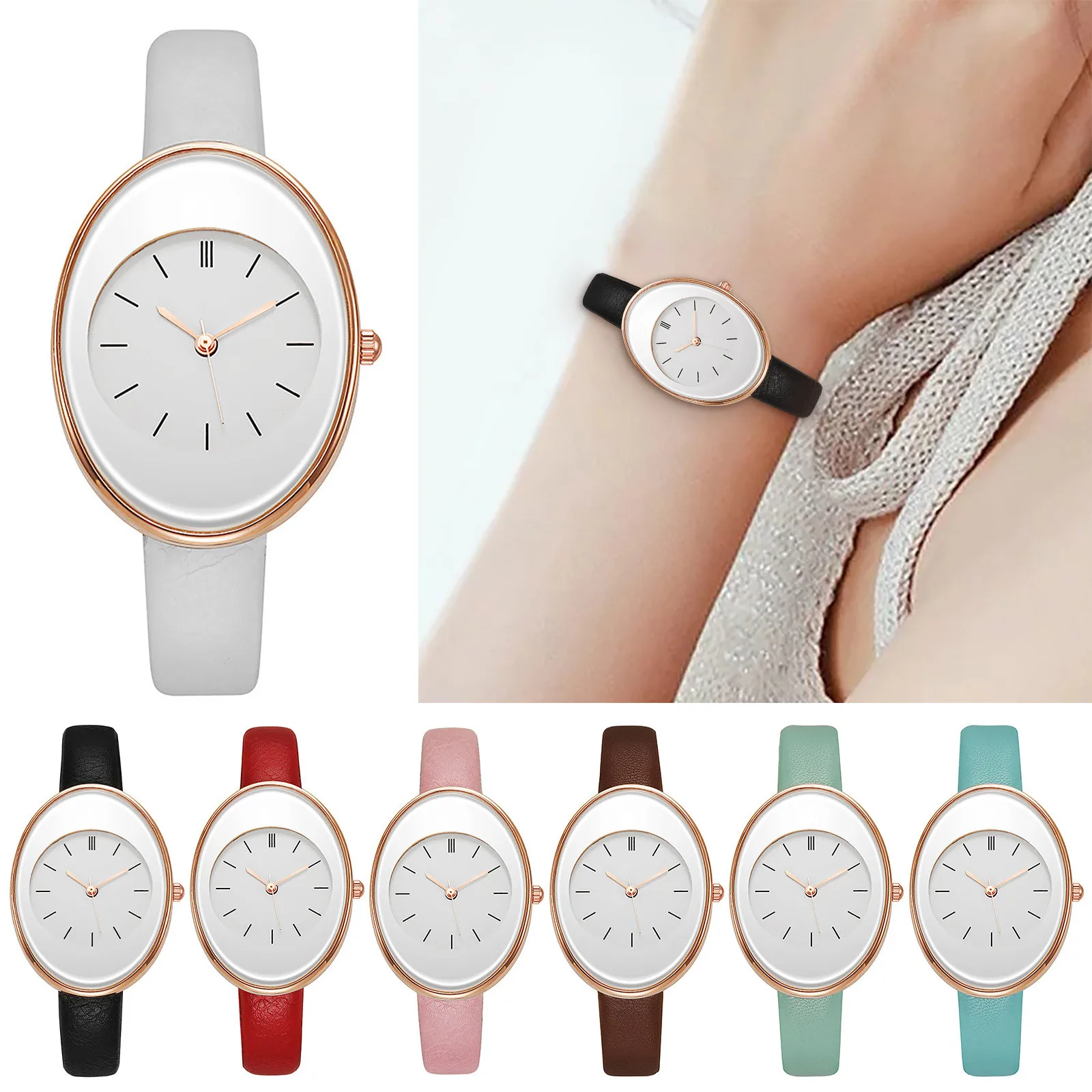 

Womens Quartz Watch Bracelet Fashion Casual Leather Belt Watches Simple Ladies' Small Dial Wristwatches Bracelet Reloj Mujer #50