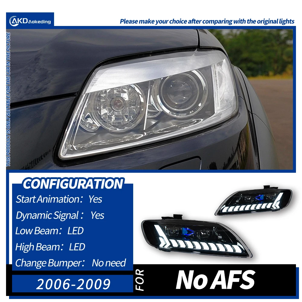 

Фара AKD для AUDI Q7, светодиодная фара 2006-2015, фары Q7 DRL, указатель поворота, дальний свет, линза проектора «ангельский глаз»