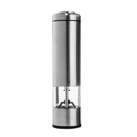 electric salt pepper grinder stainless steel automatic refillable battery operated shaker spice mill pepper seasoning bottle