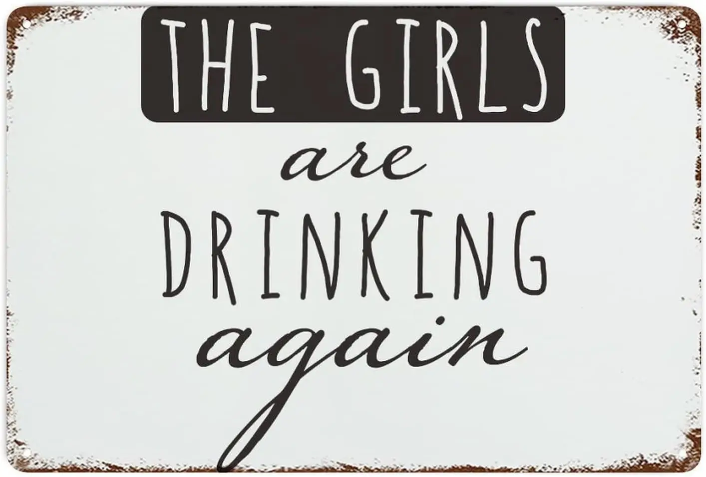 LUIJORGY тексты Библии деревенский металлический знак Настенный декор девушки снова