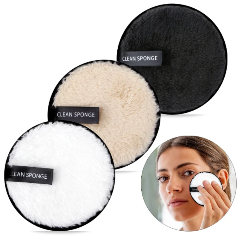 

1pc Reusable Makeup Remover Pads Cotton Wipes Microfiber Cosmetics Washable Make Up Towel Face Cleansing Sponge Skin Care Tools