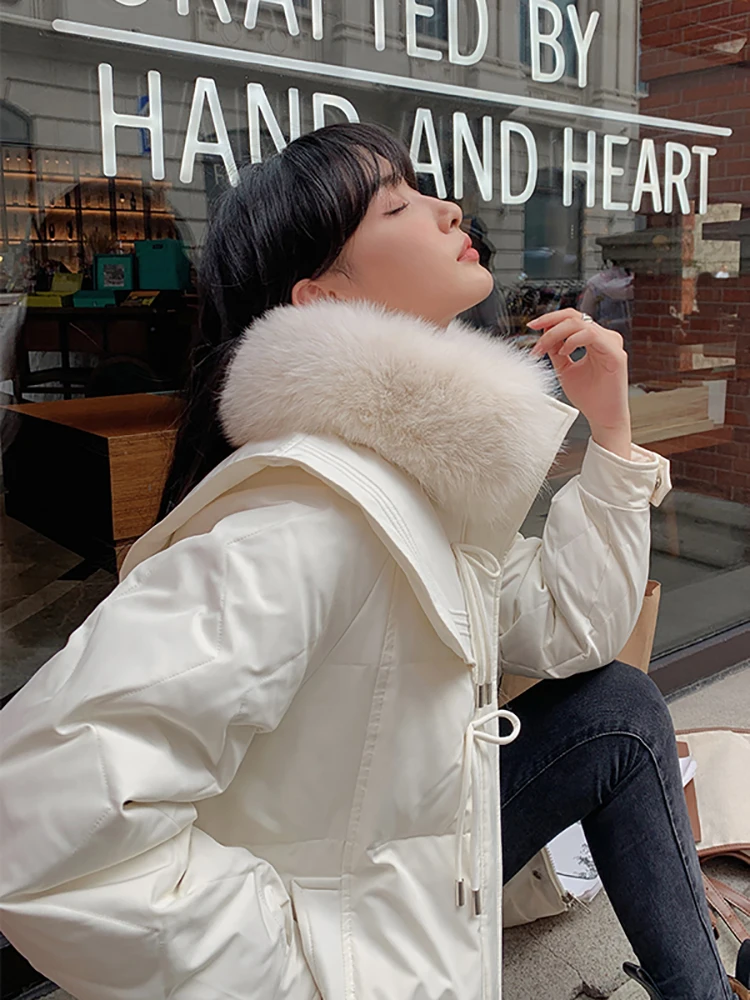 AOSSVIAO 2022 Winter Womens Down Jackets Long Thick down Casual Coat Puffer Jacket Slim Remove Hooded Parka