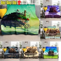 anime howls moving castle throw blanket soft comfortable sofa blankets and throws flannel weighted blanket for adults kids