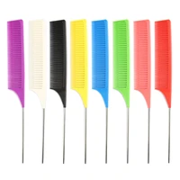 steel needle pointed tail hair comb anti static hair dye brush professional barber hair comb salon hairdresser hair styling tool