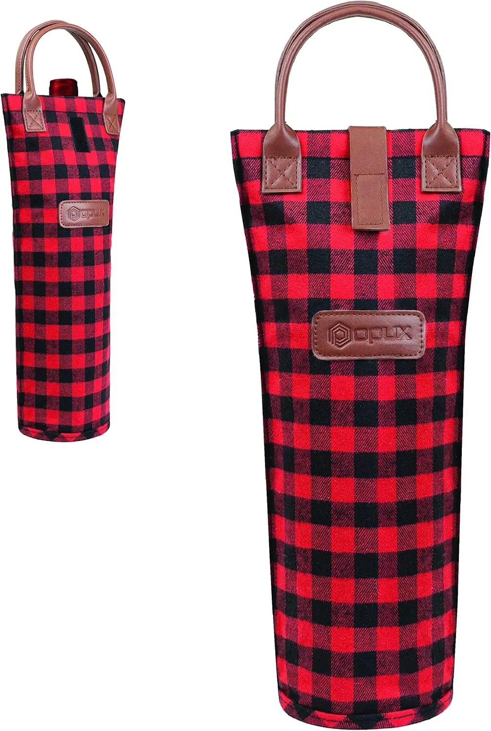 Фото Opux Wine Bag Сумка-переноска для одной бутылки, изолированная дорожная сумка-холодильник для вина для подарка на пляже для пикника, портативная с термоподкладкой One Bo №1