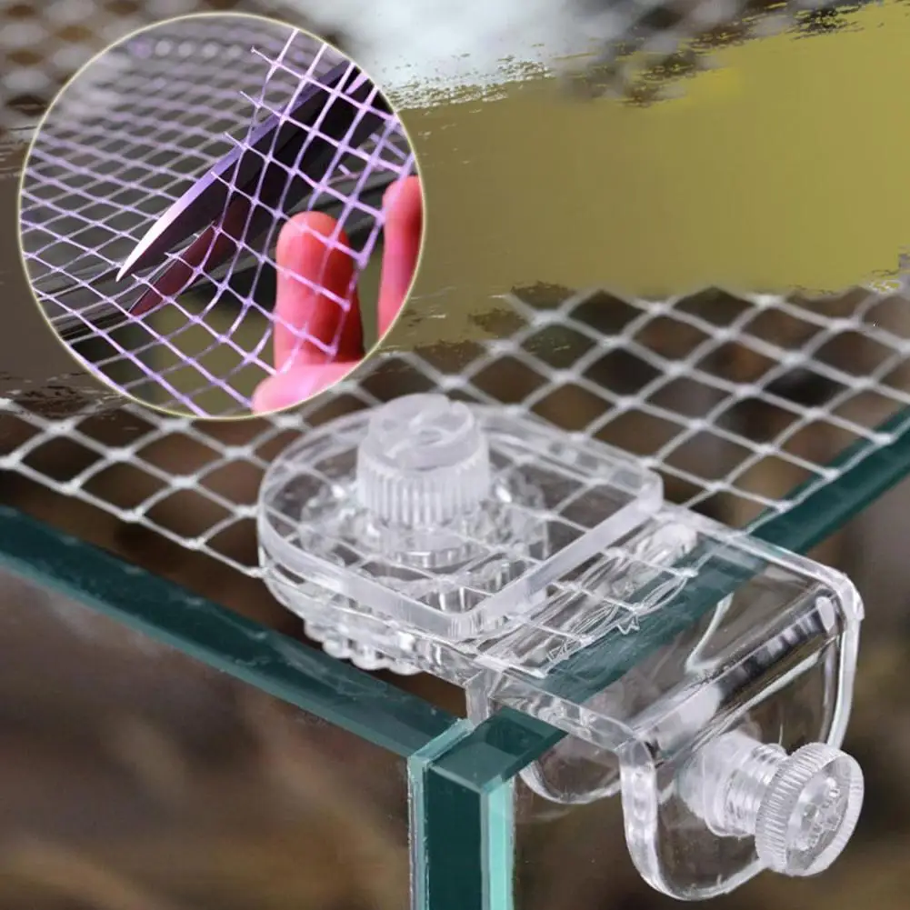 

Fresh Shrimp Fixture Marine Aquarium Tank Accessories Adjustable Fish Anti-jumping Net Cover Anti Escape Net Holder Seawater