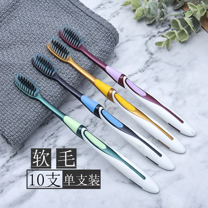 

4PC Charcoal Fiber Portable Compact Travel Camping Soft Toothbrush Hygiene Unisex Oral Care Cleaning Tools