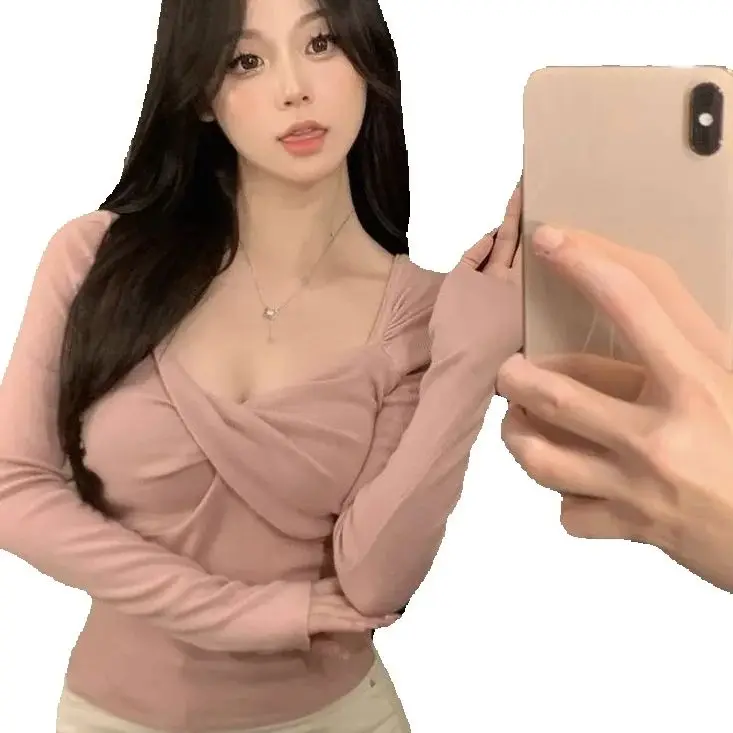 Пуловер женский шикарный универсальный Harajuku с v-образным вырезом элегантный