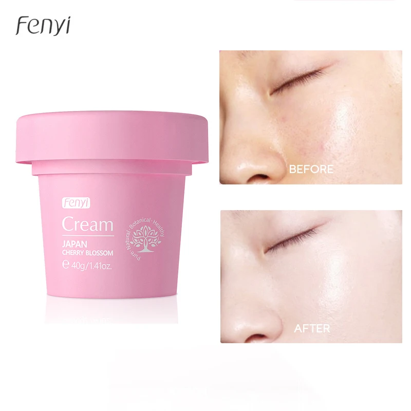 

Japan Sakura Face Cream Whitening Anti Aging Shrink Pores Cosmetics Moisturizing Cherry Blossom Essence Facial Lotion Emulsions