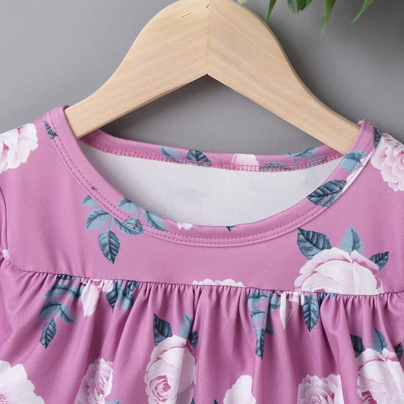 Платья для девочек с цветочным рисунком демисезонные детские платья детская