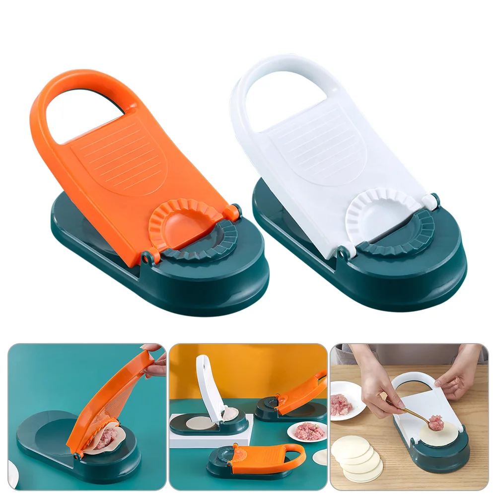 

2 in 1 Dumpling Maker Dumpling Skin Maker Dumpling Moulds Manual Dough Presser Kitchen Baking Pierogi Pastry Baking Making Tools