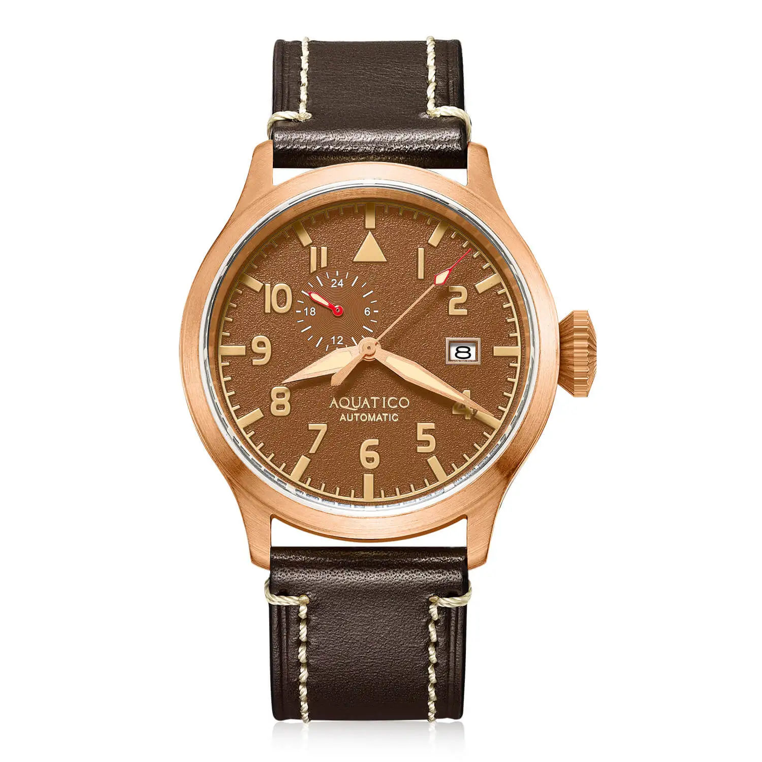 

Aquatico Automatic Bronze Pilot Watch Brown Dial (Seiko NH37)