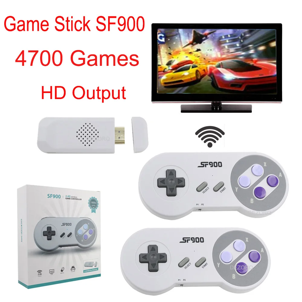 16-битная Игровая Консоль SF900 Super Nintendo С Поддержкой 4700 Ретро-игр HD Для
